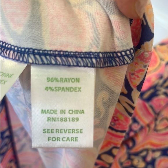 LILLY PULITZER Pink and Blue Patterned Women's Long Sleeve Dress size small - Picture 9 of 9